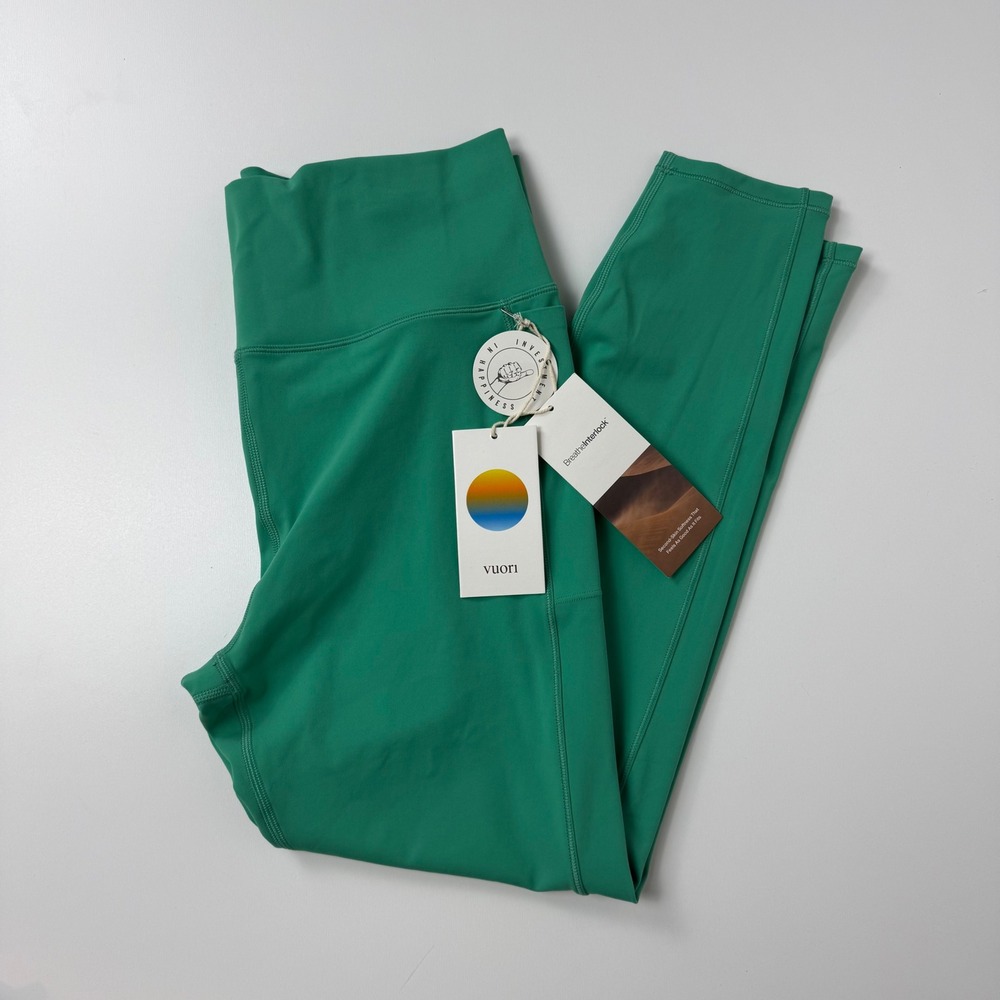 Vuori Studio Pocket Legging Bergamot Green VW446 XL High Rise 7/8 Yoga Pants NEW